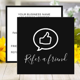 Modern Elegant Black en White Aanbevelingskaartje