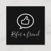 Modern Elegant Black en White Aanbevelingskaartje (Voorkant)