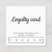 Modern Elegant Black en White Klantenkaartje (Voorkant)