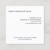 Modern Elegant Black en White Klantenkaartje (Achterkant)