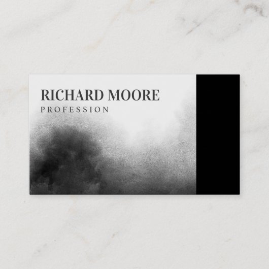 Modern Elegant Black en White Landscape Abstract Visitekaartje (Voorkant)