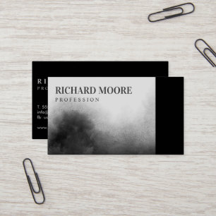 Modern Elegant Black en White Landscape Abstract Visitekaartje