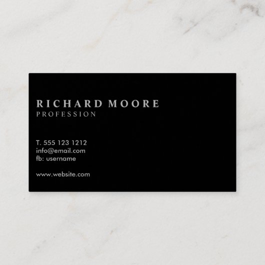 Modern Elegant Black en White Landscape Abstract Visitekaartje (Achterkant)