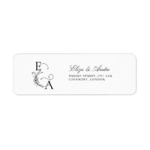 Modern Elegant Black en White Monogram