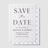 Modern Elegant Black en White Save the Date Vellum Uitnodigingen (Offset (Uitnodiging))