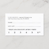 Modern Elegant Black Faux Gold Beauty Klantenkaartje (Achterkant)