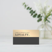 Modern Elegant Black Faux Gold Beauty Klantenkaartje (Staand voorkant)