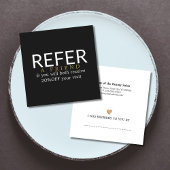 Modern Elegant Black Faux Gold Beauty Referral