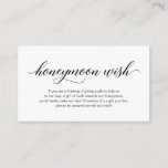 Modern Elegant Black font, Wedding Honeymoon Wish Informatiekaartje<br><div class="desc">Dit is de Moderne Elegant Black kalligrafie,  Wedding Enclosure Card. U kunt de doopvontkleuren veranderen,  en uw trouwdetails in de passende doopvont/het schrijven toevoegen. #TeeshaDerrick</div>