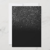 Modern Elegant Black Glitter 30th Birthday Kaart (Achterkant)
