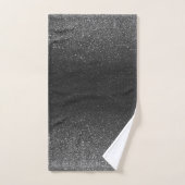 Modern Elegant Black Glitter Ombre Summer Beach Bad Handdoek (Handdoek)