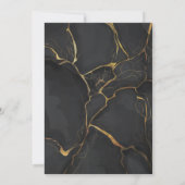 Modern Elegant Black Gold Marble Barefoot Bride™ Kaart (Achterkant)