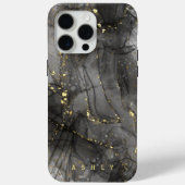 Modern Elegant Black Gold Marble Case-Mate iPhone Case (Achterkant)