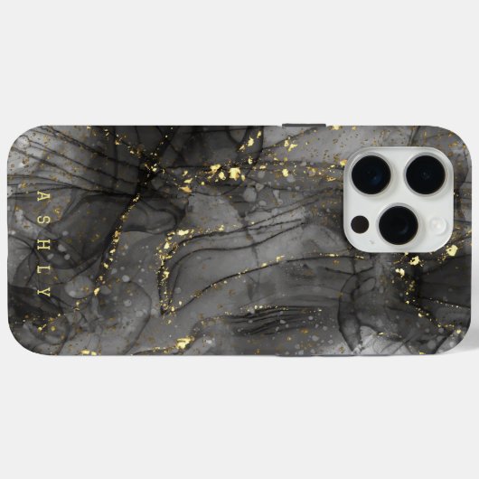 Modern Elegant Black Gold Marble Case-Mate iPhone Case (Achterkant (horizontaal))