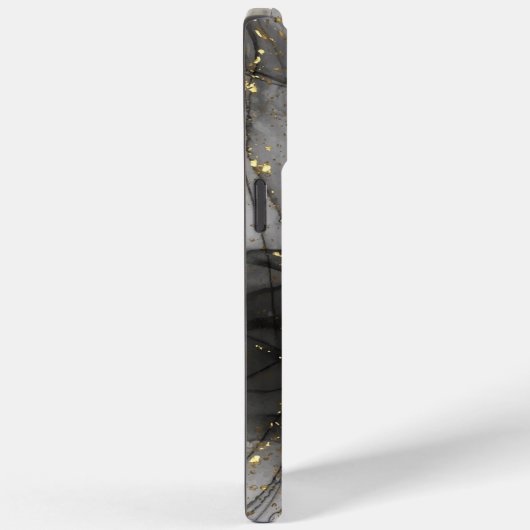 Modern Elegant Black Gold Marble Case-Mate iPhone Case (Achterkant / Rechts)
