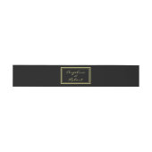 Modern Elegant Black & Gold Script Weddenschap Uitnodigingen Wikkel (Vlak)
