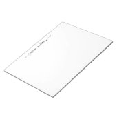 Modern Elegant Black Grey Feminine Girly Script Notitieblok (Schuin)