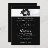 Modern Elegant, Black Grey Floral Waterlily Kaart (Voorkant / Achterkant)