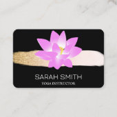 Modern Elegant Black Lotus Visitekaartje (Voorkant)