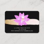Modern Elegant Black Lotus Visitekaartje (Achterkant)