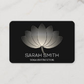 Modern Elegant Black Lotus Visitekaartje (Voorkant)