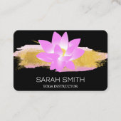 Modern Elegant Black Lotus Visitekaartje (Voorkant)