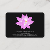 Modern Elegant Black Lotus Visitekaartje (Achterkant)