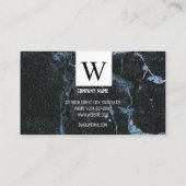 Modern Elegant Black Marble Professional Visitekaartje (Achterkant)