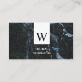 Modern Elegant Black Marble Professional Visitekaartje (Voorkant)