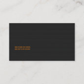 Modern Elegant Black Music Guitar Visitekaartje (Achterkant)