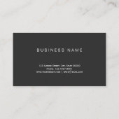 Modern Elegant Black Professional Faux Roos Gold Visitekaartje (Achterkant)