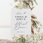 Modern Elegant Black Rehearsal Dinner Welkom Poster<br><div class="desc">Modern Elegant Black Rehearsal Dinner Welcome Poster</div>