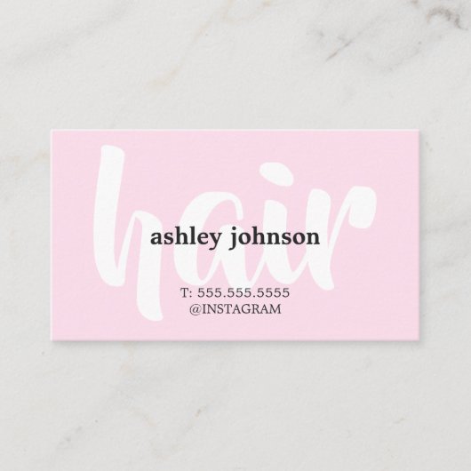 Modern Elegant Black Roos White Hair Stylist Visitekaartje (Voorkant)