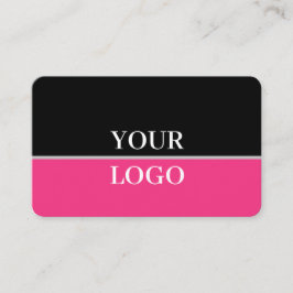 Modern Elegant Black Roze Visitekaartje