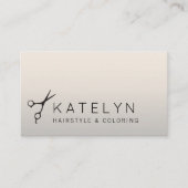 Modern Elegant Black Scissors Hair Stylist Visitekaartje (Voorkant)