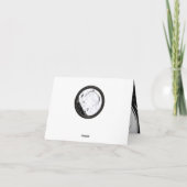 Modern Elegant Black Silhouette op White Marble Bedankkaart (Achterkant)