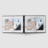 Modern Elegant Black Silhouette op White Marble Gastenboek (Volledig)