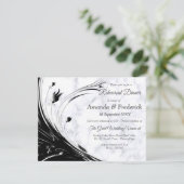 Modern Elegant Black Silhouette op White Marble Kaart (Staand voorkant)