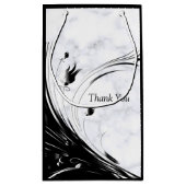 Modern Elegant Black Silhouette op White Marble Klein Cadeauzakje (Achterkant)