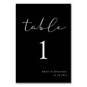 Modern Elegant Black Wedding Kaart (Voorkant)