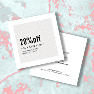 Modern Elegant Black White Beaupon Kortingskaartje