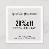 Modern Elegant Black White Beauty Kortingskaartje (Voorkant)