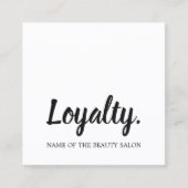 Modern Elegant Black White Beauty Loyalty-Kaart Klantenkaartje (Voorkant)
