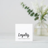 Modern Elegant Black White Beauty Loyalty-Kaart Klantenkaartje (Staand voorkant)