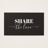 Modern Elegant Black White Beauty Salon Referral Visitekaartje (Voorkant)