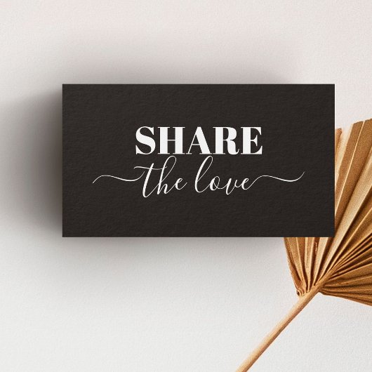 Modern Elegant Black White Beauty Salon Referral Visitekaartje