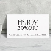 Modern Elegant Black White Coupon Beauty