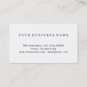 Modern Elegant Black White en Gold Floral Pattern Visitekaartje (Achterkant)