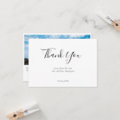 Modern Elegant Black & White-foto Hartelijk dank Kaart (Voorkant / Achterkant in situ)