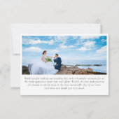 Modern Elegant Black & White-foto Hartelijk dank Kaart (Achterkant)